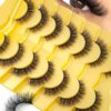 7pcs/Set Short 3D Mink Eyelashes, Russian DD Curl, Handmade, Natural Fluffy & Thick
