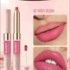Pudaier 2-In-1 Matte Lipstick & Gloss: Dual Effects Of Matte & Shine, Long-Lasting & Smudge-Proof Lip, Perfect For Hottest Festive & Daily Makeup Looks #02