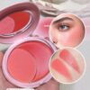 SHEGLAM Cheek 2 Cheek Blush Duo-Cherry Sorbet 5 Shades Cream Powder Blush Double Long Lasting Pigment Dual