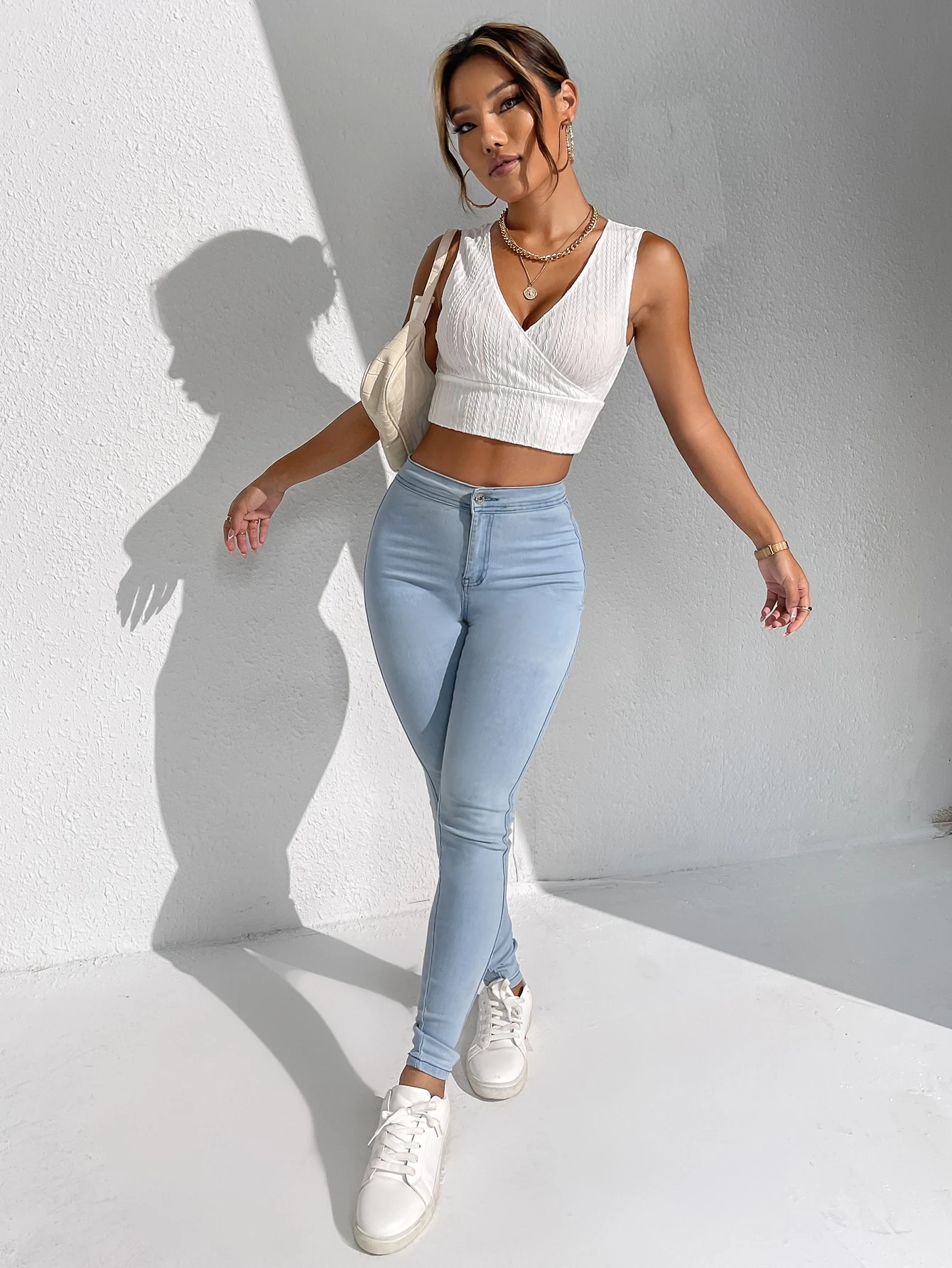 SHEIN Essnce Surplice Neck Tank Top - Image 5