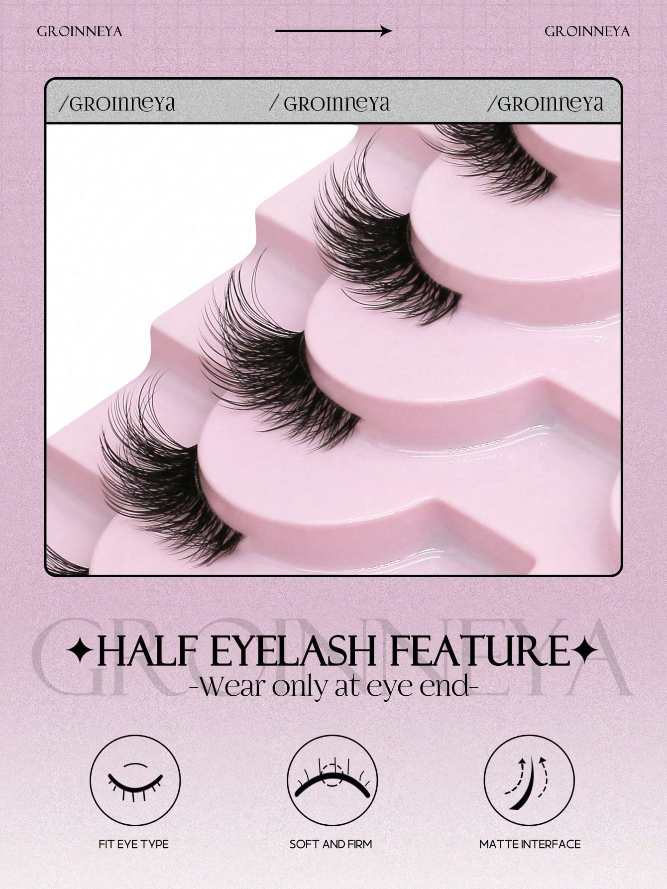 10 Pairs Half False Eyelashes Clear Band Cat Eye False Eyelashes Short Soft 3D Faux Mink - Image 3