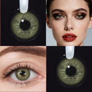 1 Pair/2 Pieces Lalens New Release Small Pupil Natural Oliver Colored Contact Lenses