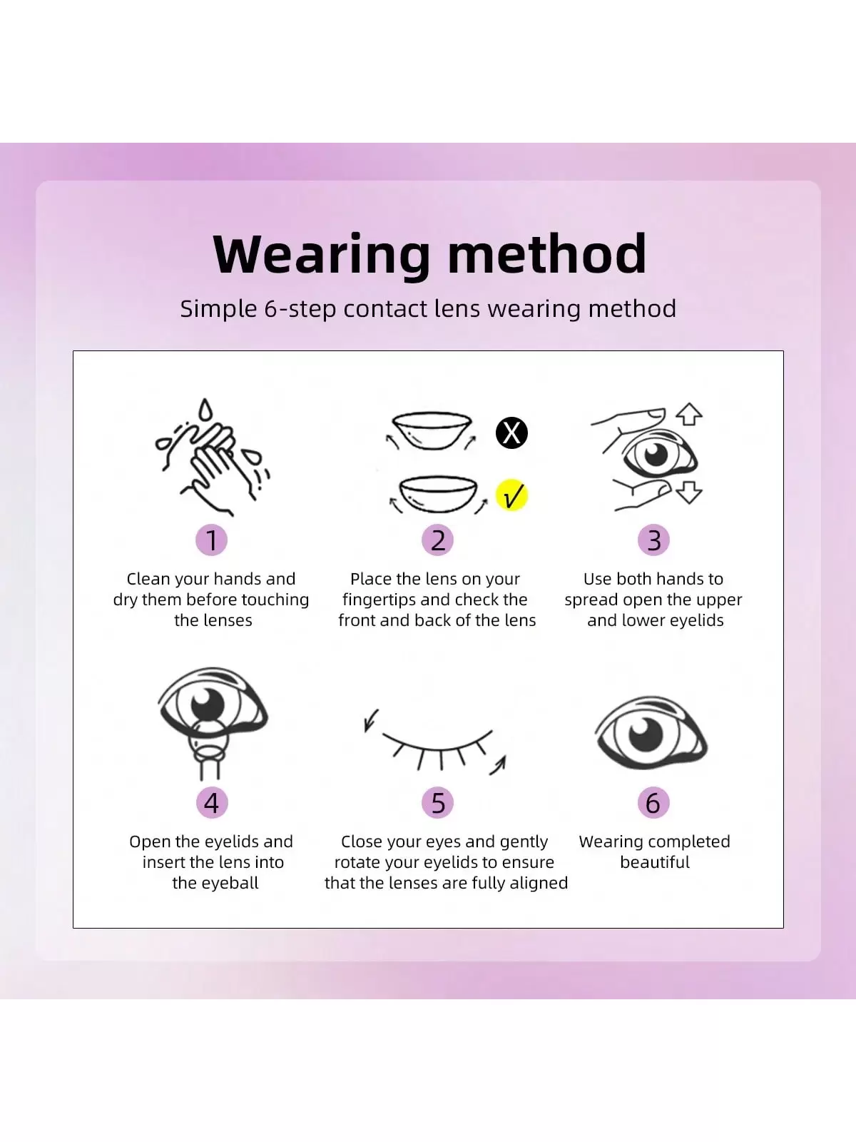 2pcs Gray-Brown Color Cosmetic Contact Lenses - Image 4