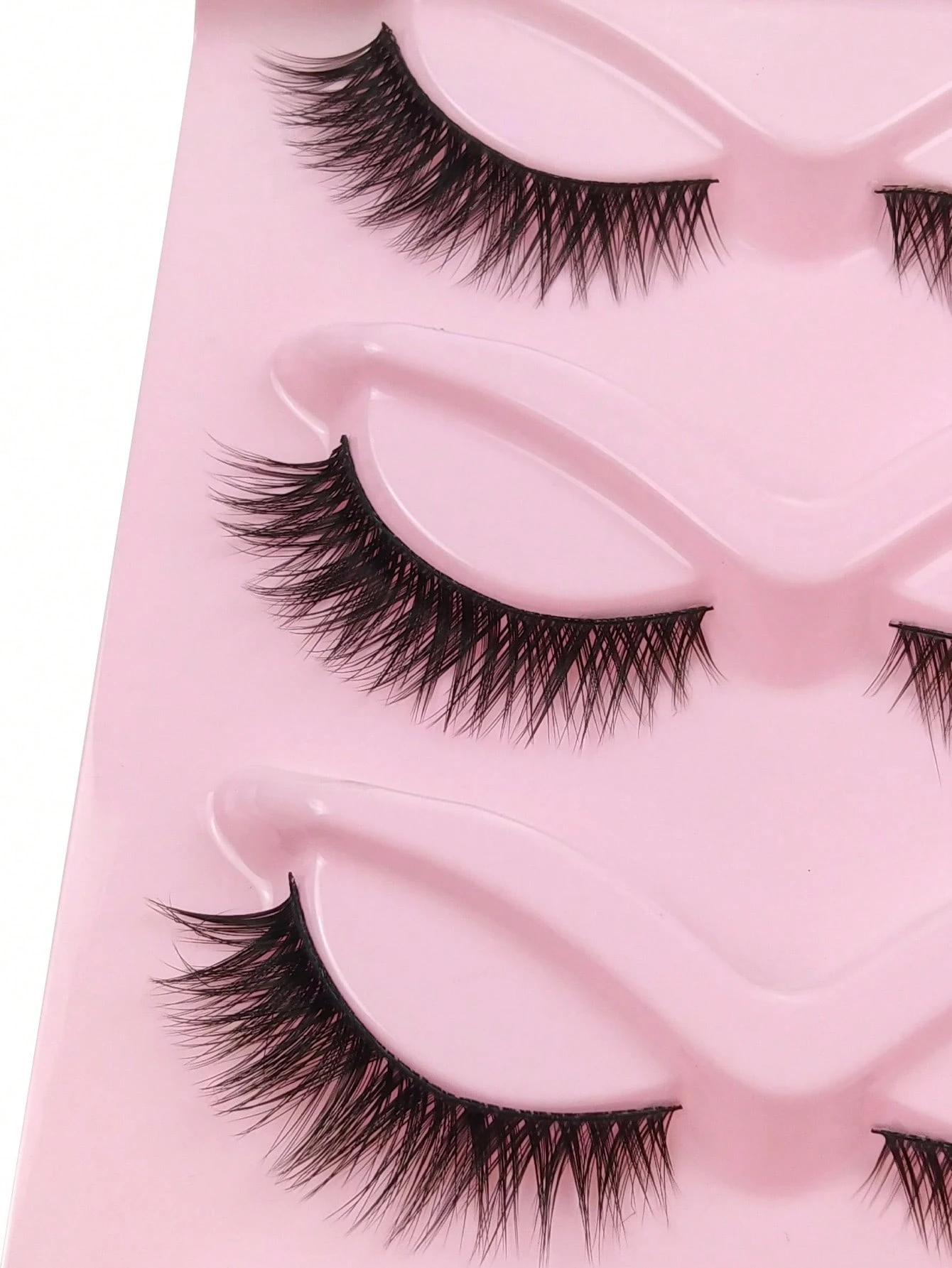 5 Pairs False Eyelashes Striped Fluffy Cat Eye Lashes, C Curl Natural Look - Image 2