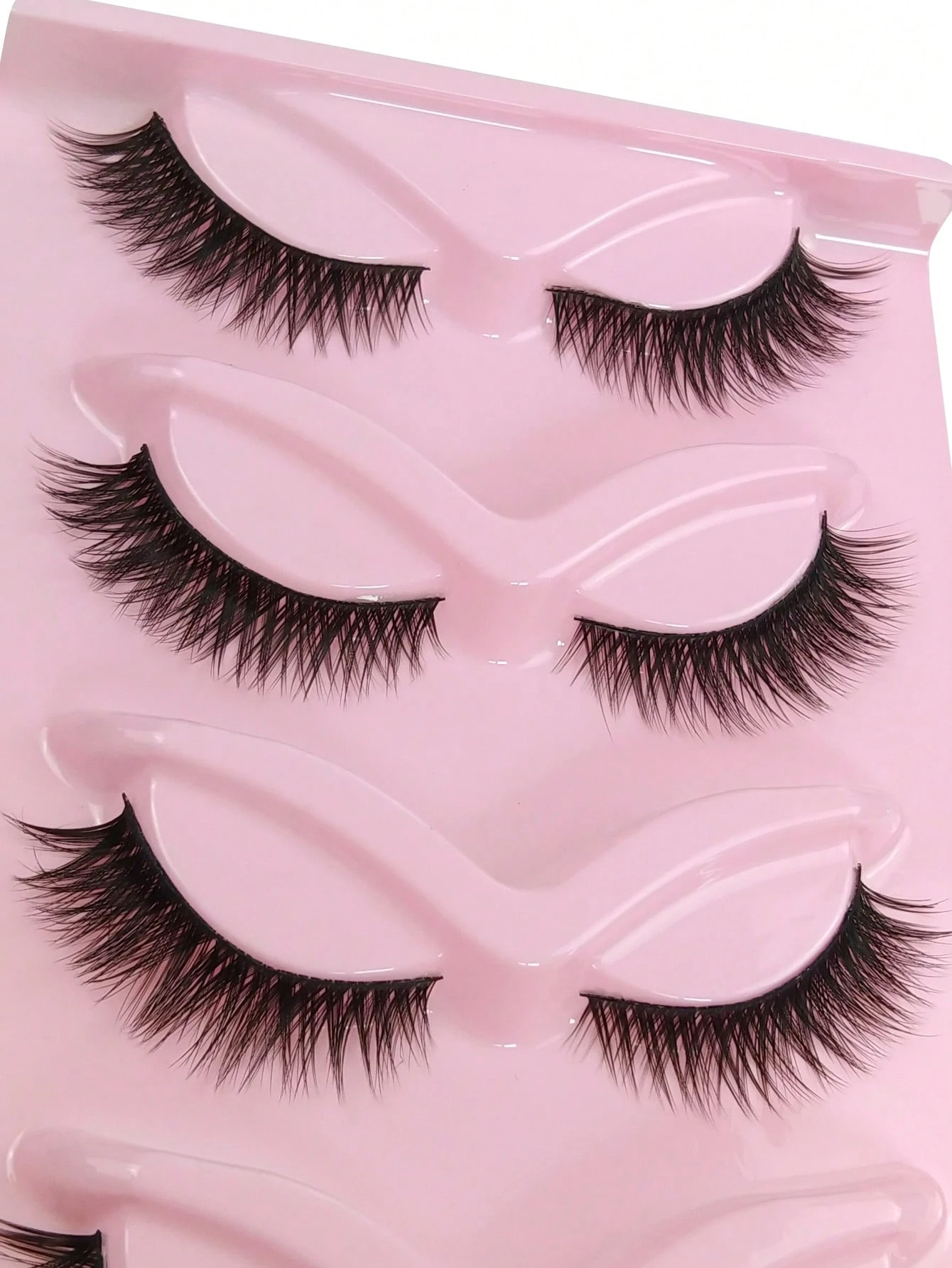 5 Pairs False Eyelashes Striped Fluffy Cat Eye Lashes, C Curl Natural Look - Image 6