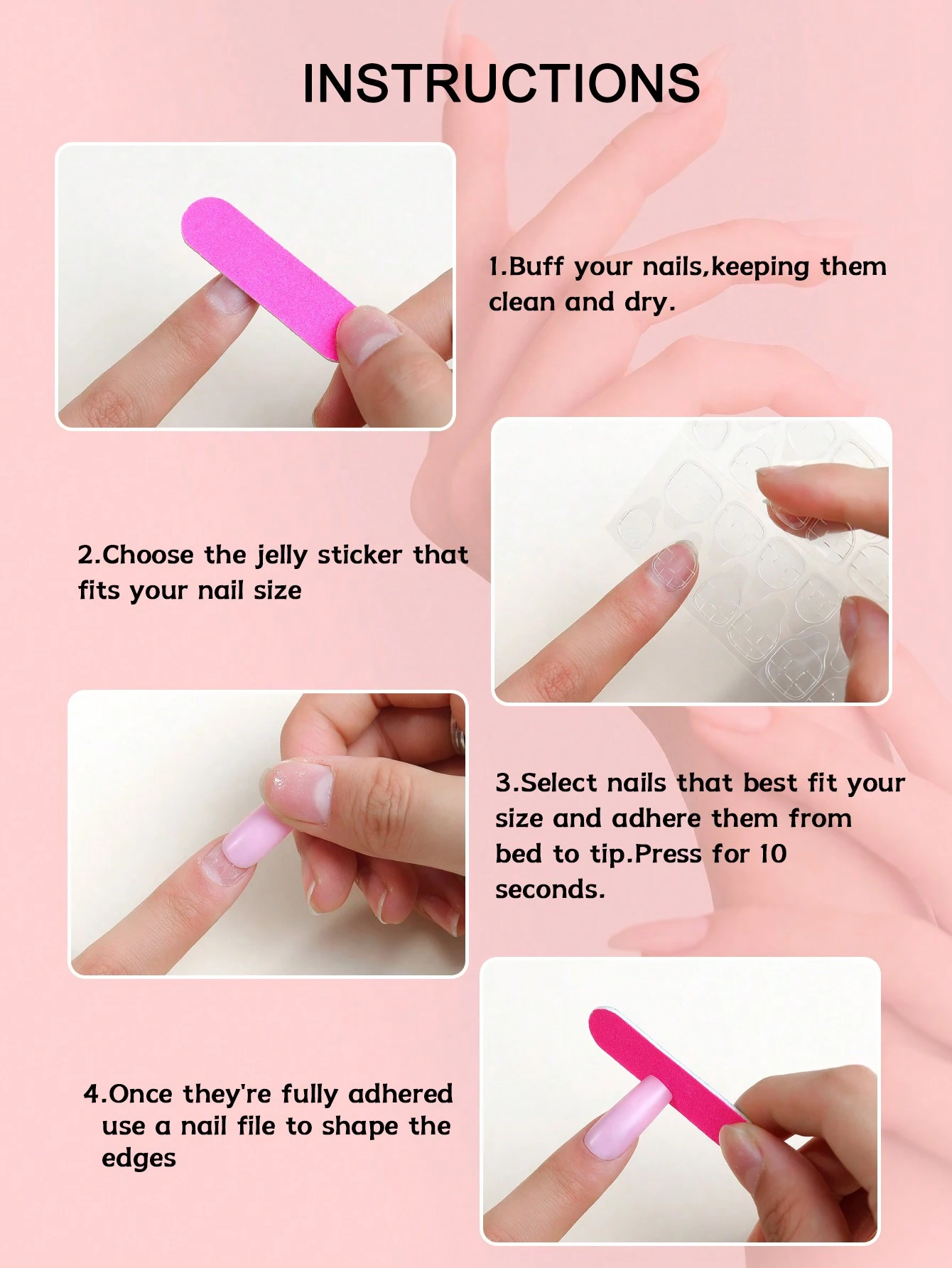 Instantly Upgrade Your Look With 24pcs Long Almond Pink Cat Eye Glitter Fake Nail - Image 3