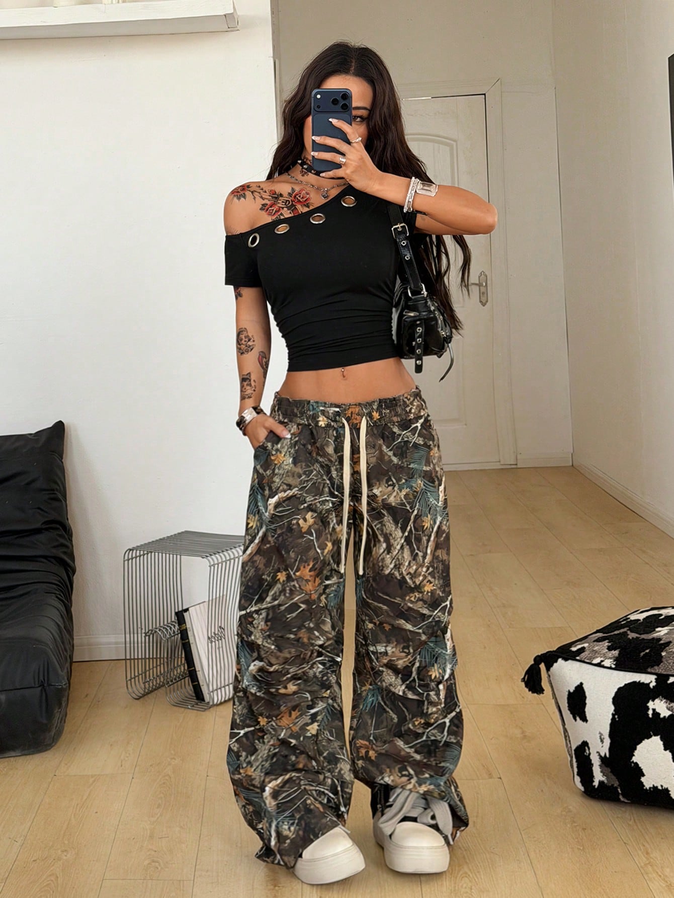 SHEIN Coolane Women's Summer Streetwear Grunge Goth Vintage - Image 3