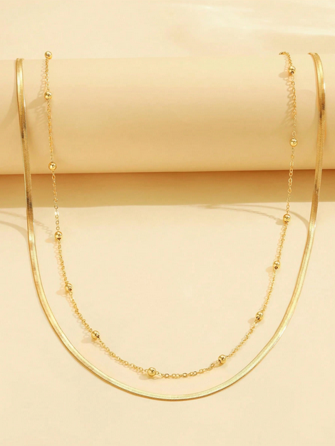 14K Gold/Silver Plated Women's Waist Chain, Multi-Layer Belly Chain Waist Bead Chain Waterproof Snake - Image 3