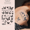 1pc Butterfly Heartbeat Phrase Tattoo Sticker 7-14 Days Waterproof