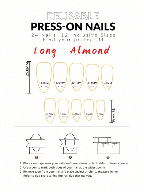 288pcs (12 Mixed Designs) Almond-Shaped - Image 5