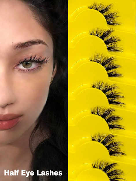 7 Pairs Half-Strip Cat Eye False Eyelashes - Image 3