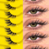 7 Pairs Half-Strip Cat Eye False Eyelashes