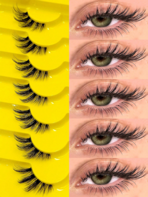 7 Pairs Half-Strip Cat Eye False Eyelashes